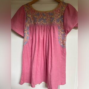 Mi Golondrina Pink Blouse NWT XS